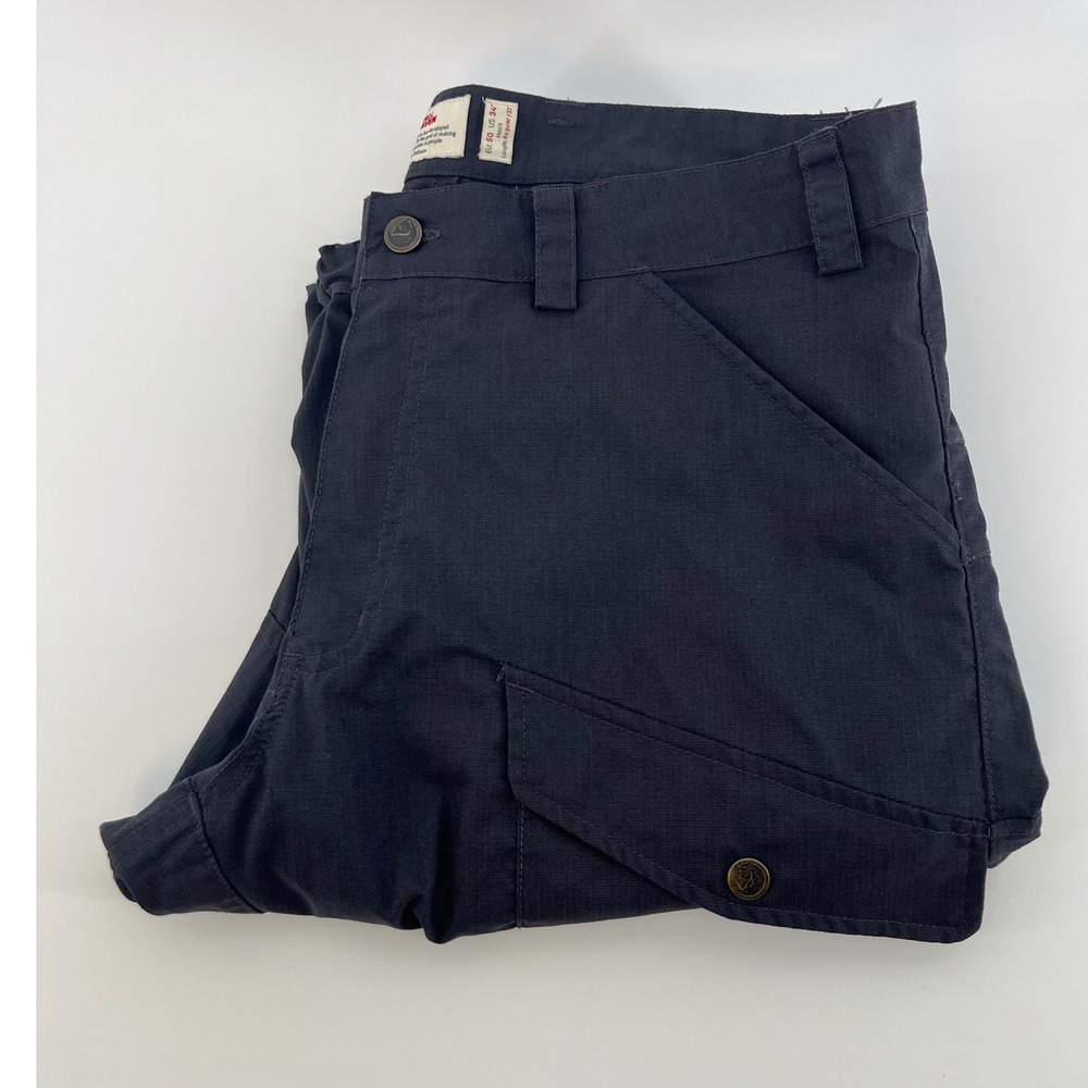 Fjallraven Vidda Pro Lite Trousers Mens 34 Regular Dark Navy G-1000 Hiking Pants